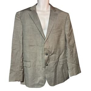 Stafford Men's Classic Fit 2 Button Brown WP Super Suit Jacket Size 48 Re NEW